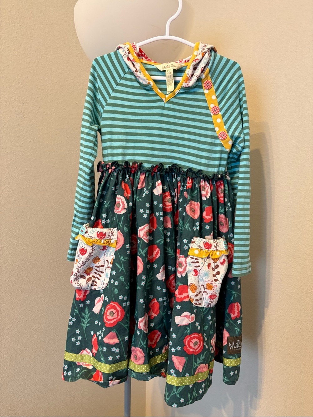 Matilda Jane Keepsake Chrissy Hooded Floral Dress 4 cottagecore boho whimsical